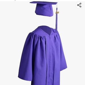 Kindergarten Cap and Gown Set in Purple Graduation Halloween